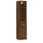 vidaXL Aparador alto madera contrachapada roble marrón 34,5x34x180 cm