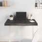vidaXL Tablero mesa madera roble tratada gris oscuro 80x60x(2-6) cm