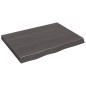 vidaXL Tablero mesa madera roble tratada gris oscuro 80x60x(2-6) cm