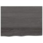 vidaXL Tablero mesa madera roble tratada gris oscuro 80x60x(2-6) cm