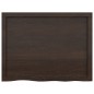 vidaXL Tablero mesa madera roble tratada gris oscuro 80x60x(2-6) cm