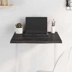 vidaXL Tablero de mesa madera de roble tratada gris oscuro 60x60x2 cm