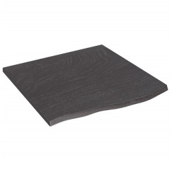 vidaXL Tablero de mesa madera de roble tratada gris oscuro 60x60x2 cm