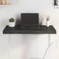 vidaXL Tablero mesa madera roble tratada gris oscuro 80x40x(2-6) cm vidaXL Tablero mesa madera roble tratada gris oscuro 80x40x(2-6) cm