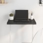 vidaXL Tablero mesa madera roble tratada gris oscuro 60x50x(2-4) cm