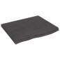 vidaXL Tablero mesa madera roble tratada gris oscuro 60x50x(2-4) cm