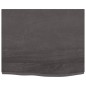 vidaXL Tablero mesa madera roble tratada gris oscuro 60x50x(2-4) cm