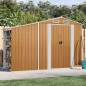 vidaXL Cobertizo de jardín acero galvanizado marrón 277x93x179 cm vidaXL Cobertizo de jardín acero galvanizado marrón 277x93x179 cm