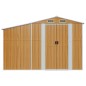 vidaXL Cobertizo de jardín acero galvanizado marrón 277x93x179 cm vidaXL Cobertizo de jardín acero galvanizado marrón 277x93x179 cm