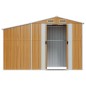 vidaXL Cobertizo de jardín acero galvanizado marrón 277x93x179 cm vidaXL Cobertizo de jardín acero galvanizado marrón 277x93x179 cm