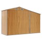 vidaXL Cobertizo de jardín acero galvanizado marrón 277x93x179 cm vidaXL Cobertizo de jardín acero galvanizado marrón 277x93x179 cm