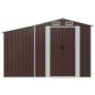 vidaXL Cobertizo de jardín acero galvanizado marrón 277x93x179 cm vidaXL Cobertizo de jardín acero galvanizado marrón 277x93x179 cm