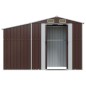 vidaXL Cobertizo de jardín acero galvanizado marrón 277x93x179 cm vidaXL Cobertizo de jardín acero galvanizado marrón 277x93x179 cm