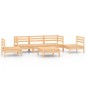 vidaXL Juego de muebles de jardín 6 piezas madera maciza de pino vidaXL Juego de muebles de jardín 6 piezas madera maciza de pino