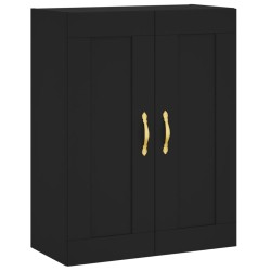 vidaXL Armario de pared madera de ingeniería negro 69,5x34x90 cm