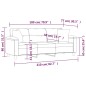 vidaXL Sofá de 3 plazas con cojines tela microfibra color crema 180 cm vidaXL Sofá de 3 plazas con cojines tela microfibra color crema 180 cm