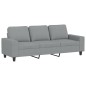 vidaXL Sofá de 3 plazas con taburete de tela gris claro 180 cm vidaXL Sofá de 3 plazas con taburete de tela gris claro 180 cm