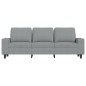 vidaXL Sofá de 3 plazas con taburete de tela gris claro 180 cm vidaXL Sofá de 3 plazas con taburete de tela gris claro 180 cm