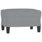vidaXL Sofá de 3 plazas con taburete de tela gris claro 180 cm vidaXL Sofá de 3 plazas con taburete de tela gris claro 180 cm
