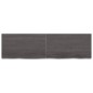 vidaXL Encimera baño madera maciza tratada gris oscuro 140x40x(2-6) cm vidaXL Encimera baño madera maciza tratada gris oscuro 140x40x(2-6) cm