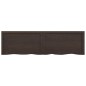 vidaXL Encimera baño madera maciza tratada gris oscuro 140x40x(2-6) cm vidaXL Encimera baño madera maciza tratada gris oscuro 140x40x(2-6) cm