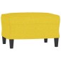 vidaXL Sillón con taburete tela amarillo claro 60 cm vidaXL Sillón con taburete tela amarillo claro 60 cm