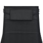vidaXL Tumbona de ratán sintético y textilene negro vidaXL Tumbona de ratán sintético y textilene negro