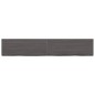 vidaXL Encimera baño madera maciza tratada gris oscuro 160x30x(2-6) cm