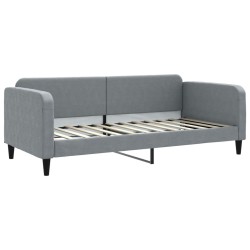 vidaXL Sofá cama tela gris claro 90x200 cm
