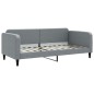 vidaXL Sofá cama tela gris claro 90x200 cm