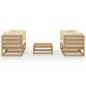 vidaXL Juego de muebles de jardín 5 pzas y cojines madera pino maciza vidaXL Juego de muebles de jardín 5 pzas y cojines madera pino maciza