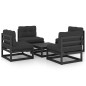 vidaXL Juego de muebles de jardín 5 pzas y cojines madera pino maciza vidaXL Juego de muebles de jardín 5 pzas y cojines madera pino maciza