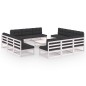 vidaXL Juego de muebles de jardín 13 pzas y cojines madera pino maciza vidaXL Juego de muebles de jardín 13 pzas y cojines madera pino maciza