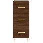 vidaXL Aparador alto madera contrachapada roble marrón 34,5x34x180 cm