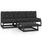 vidaXL Juego de muebles de jardín 4 pzas y cojines madera pino maciza vidaXL Juego de muebles de jardín 4 pzas y cojines madera pino maciza