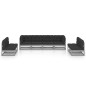 vidaXL Juego de muebles de jardín 8 pzas y cojines gris madera pino vidaXL Juego de muebles de jardín 8 pzas y cojines gris madera pino