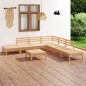 vidaXL Juego de muebles de jardín 8 piezas madera maciza de pino vidaXL Juego de muebles de jardín 8 piezas madera maciza de pino