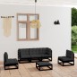 vidaXL Juego de muebles de jardín 6 pzas y cojines madera pino maciza vidaXL Juego de muebles de jardín 6 pzas y cojines madera pino maciza