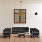 vidaXL Juego de muebles de jardín 8 pzas y cojines madera pino maciza vidaXL Juego de muebles de jardín 8 pzas y cojines madera pino maciza