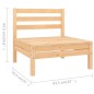 vidaXL Juego de muebles de jardín 8 piezas madera maciza de pino vidaXL Juego de muebles de jardín 8 piezas madera maciza de pino