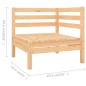 vidaXL Juego de muebles de jardín 8 piezas madera maciza de pino vidaXL Juego de muebles de jardín 8 piezas madera maciza de pino