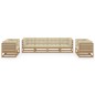 vidaXL Muebles de jardín 8 piezas con cojines de madera de pino maciza vidaXL Muebles de jardín 8 piezas con cojines de madera de pino maciza