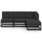vidaXL Juego de muebles de jardín 4 pzas y cojines madera pino maciza vidaXL Juego de muebles de jardín 4 pzas y cojines madera pino maciza