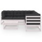 vidaXL Muebles de jardín 6 piezas con cojines de madera de pino maciza vidaXL Muebles de jardín 6 piezas con cojines de madera de pino maciza