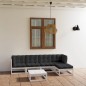 vidaXL Muebles de jardín 6 piezas con cojines de madera de pino maciza vidaXL Muebles de jardín 6 piezas con cojines de madera de pino maciza
