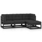 vidaXL Juego de muebles de jardín 4 pzas y cojines madera pino maciza vidaXL Juego de muebles de jardín 4 pzas y cojines madera pino maciza