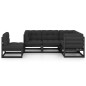 vidaXL Juego de muebles de jardín 5 pzas y cojines madera pino maciza vidaXL Juego de muebles de jardín 5 pzas y cojines madera pino maciza