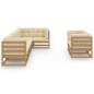 vidaXL Muebles de jardín 8 pzas y cojines madera maciza pino vidaXL Muebles de jardín 8 pzas y cojines madera maciza pino