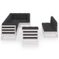 vidaXL Juego de muebles de jardín 9 pzas y cojines madera maciza pino vidaXL Juego de muebles de jardín 9 pzas y cojines madera maciza pino