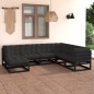 vidaXL Juego de muebles de jardín 7 pzas y cojines madera maciza pino vidaXL Juego de muebles de jardín 7 pzas y cojines madera maciza pino